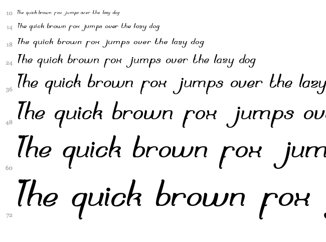 Dream Reality font waterfall